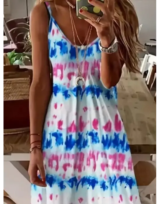 Omarı Elegan Askılı Tam Boy Elbise