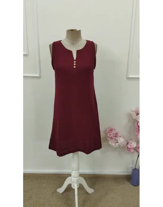 Kadın Askılı V Yakalı Mini Elbise