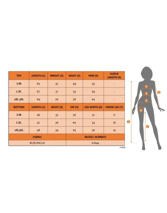 Omarı Yuvarlak Yaka Bürümcük Bluz ve Short Takım