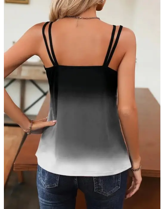 Kadın Askılı Yuvarlak Yaka Süprem Bluz