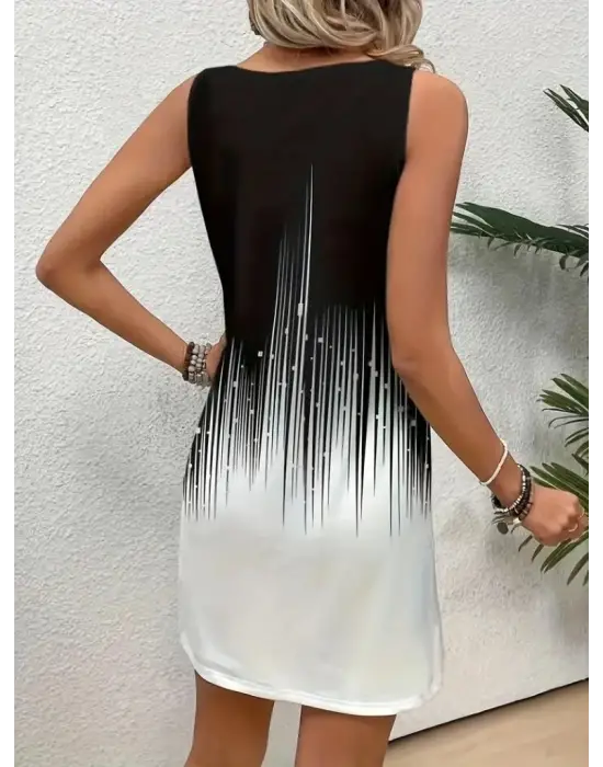 Kadın Askılı Yuvarlak Yakalı Süprem Elbise