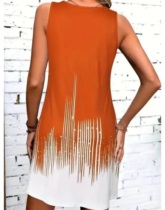 Kadın Askılı Yuvarlak Yakalı Süprem Elbise