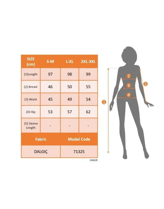 Kadın Askılı Yuvarlak Yakalı Yaprak Desenli Dalgıç Elbise