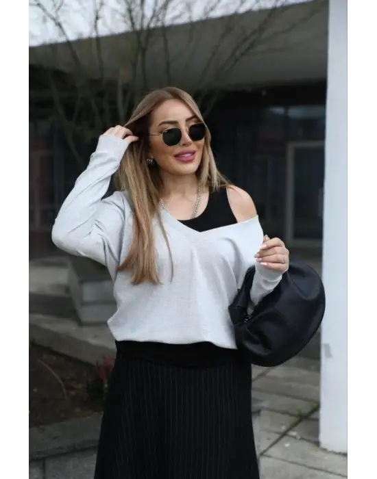 Kadın Atlet Bluz Ve Etek üçlü Takım