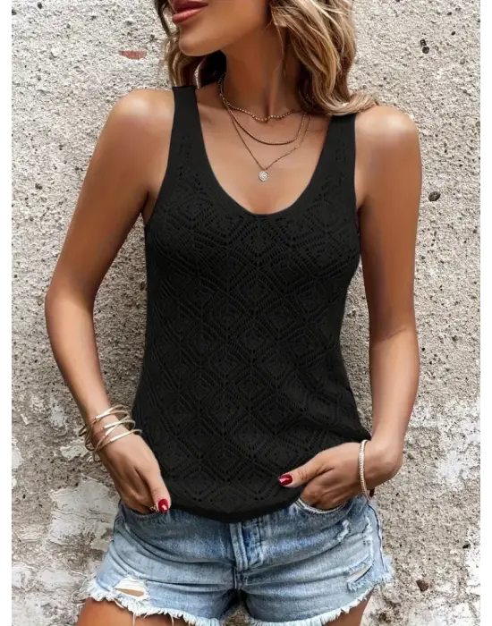 Kadın Kalın Askılı Triko Bluz