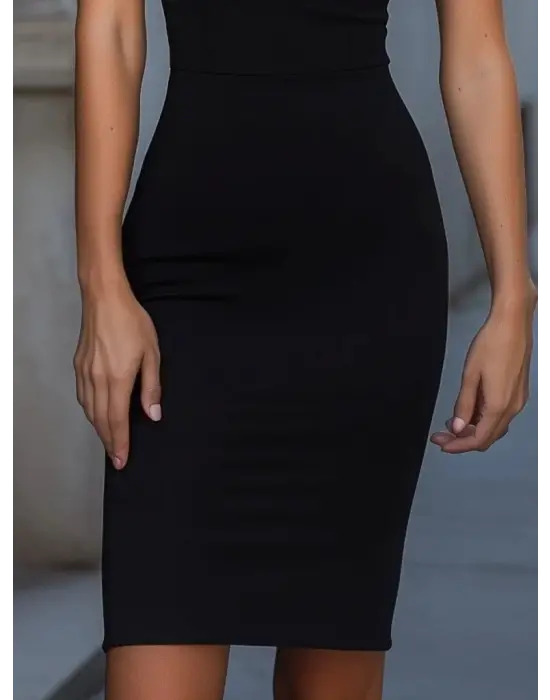 Kadın Balıkçı Yaka Reglan Kol Kısa Ithal Krep Elbise