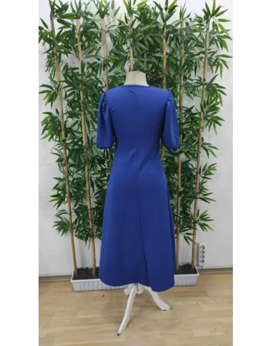 Omarı Kadın Geniş Kesim Balon Kollu Elbise