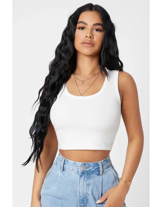 Omarı Yeni Trend Kadın Crop Top Bluz