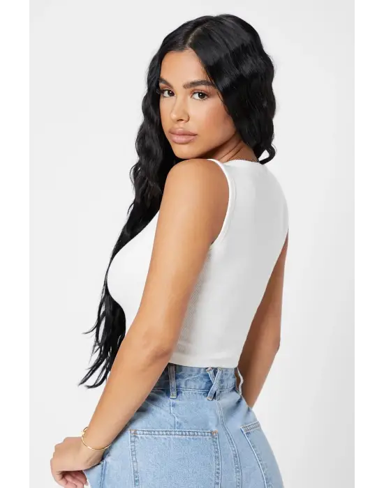 Omarı Yeni Trend Kadın Crop Top Bluz