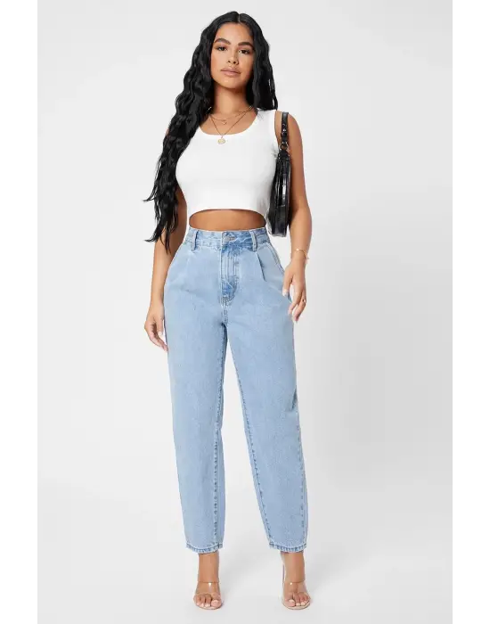 Omarı Yeni Trend Kadın Crop Top Bluz
