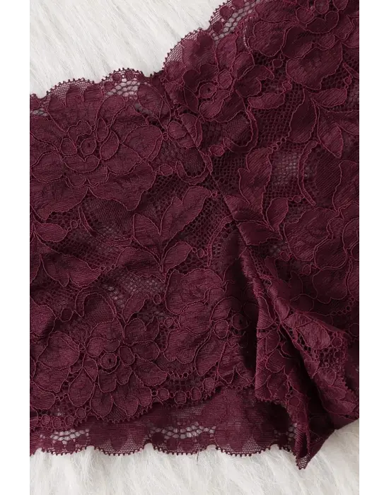 Omarı Dantelli ve Kurdelalı Kadın İç Çamaşır Takımı