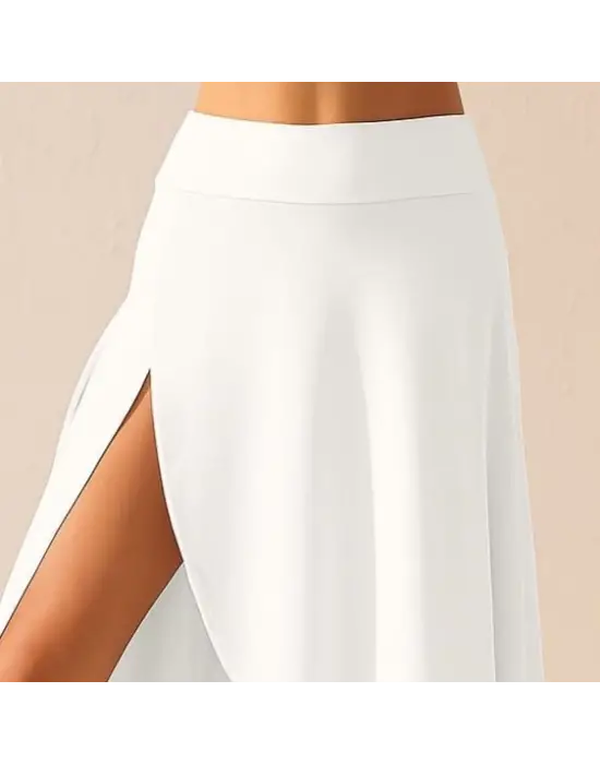 Omarı Şık Kadın Sandy Etek - Cep Detaylı ve Taytlı