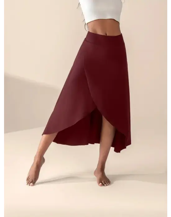 Kadın Cep Detaylı Taytlı Etek