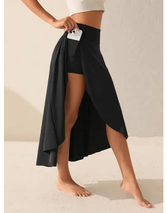 Kadın Cep Detay Taytlı Sandy Etek