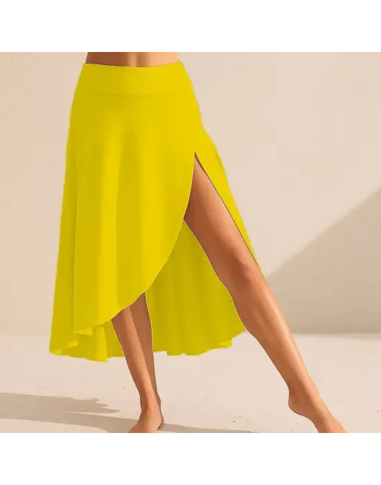 Omarı Yüksek Bel Tasarım Taytlı Kadın Etek