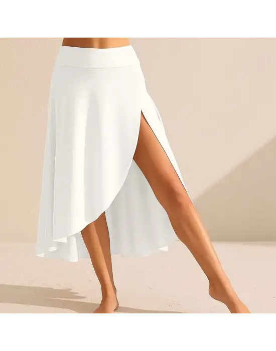 Omarı Şık Kadın Sandy Etek - Cep Detaylı ve Taytlı