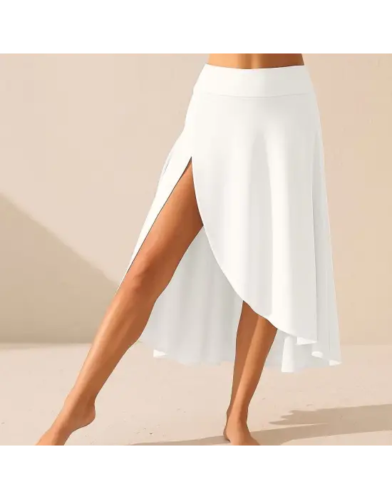 Omarı Şık Kadın Sandy Etek - Cep Detaylı ve Taytlı