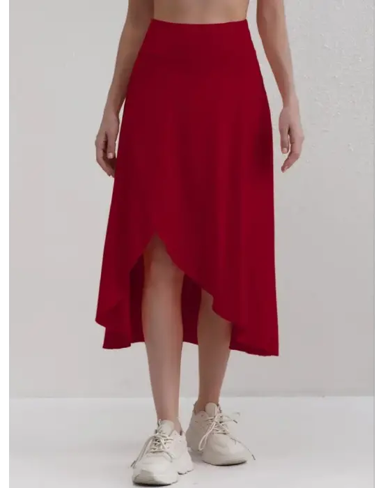 Omarı Kadın Cep Detay Taytlı Etek