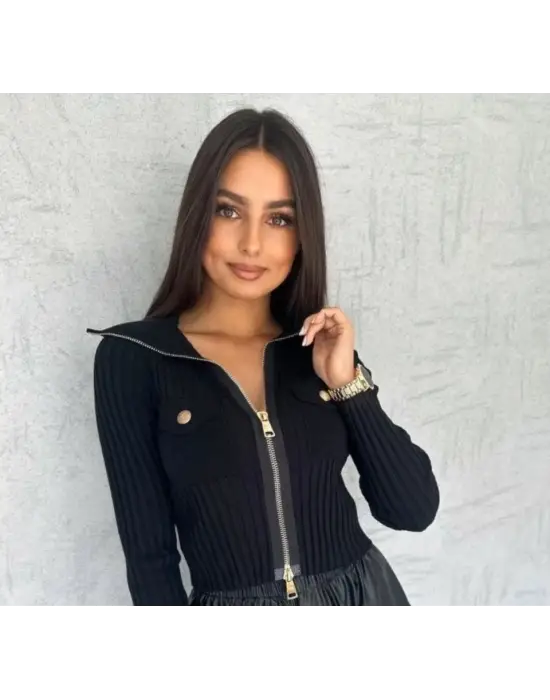 Kadın Cep Ve Fermuar Detay Fırsat ürün Bluz