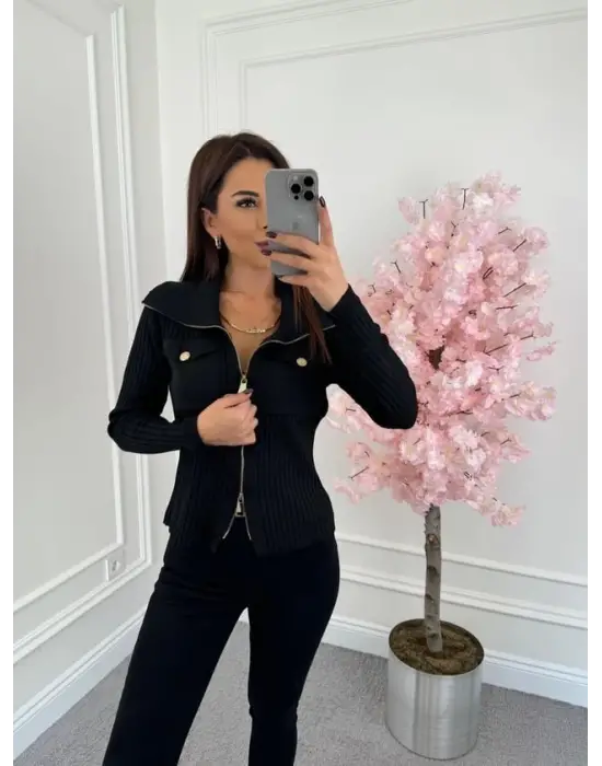 Kadın Cep Ve Fermuar Detay Fırsat ürün Bluz