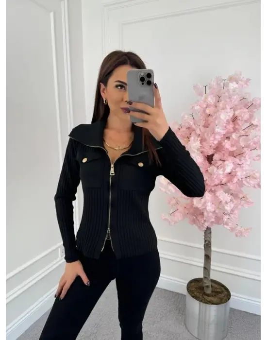 Kadın Cep Ve Fermuar Detay Fırsat ürün Bluz