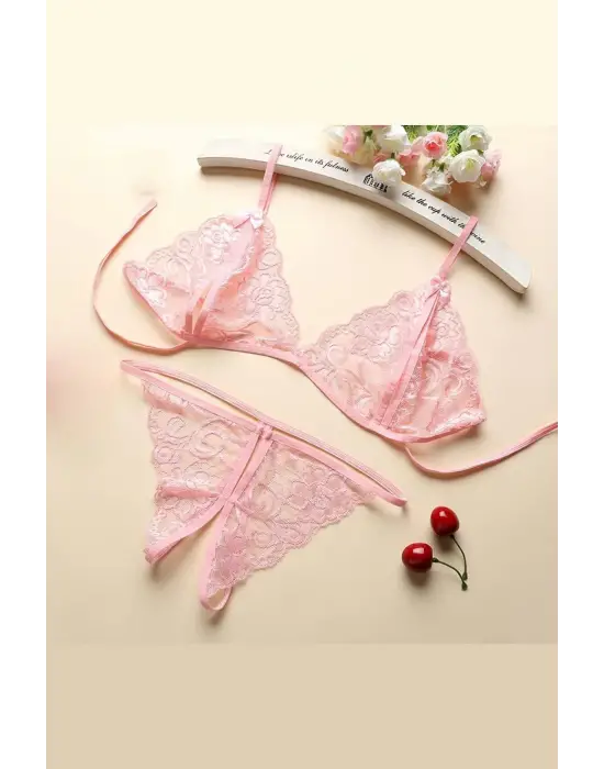 Omarı Dantelli Kadın Sütyen Külot Seti