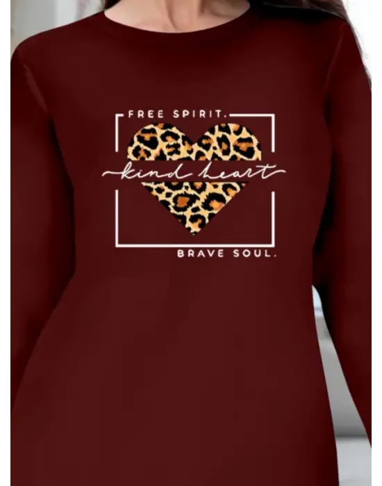 Omarı Desenli Kadın Uzun Kollu Viskon Bluz