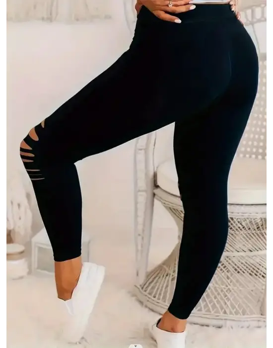 Kadın Dizleri Kesik Dalgıç Tayt