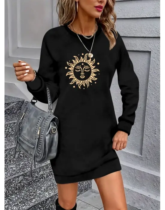 Omarı Yazın Klasik Tarzınıza Renk Katacak Uzun Kollu Elbise