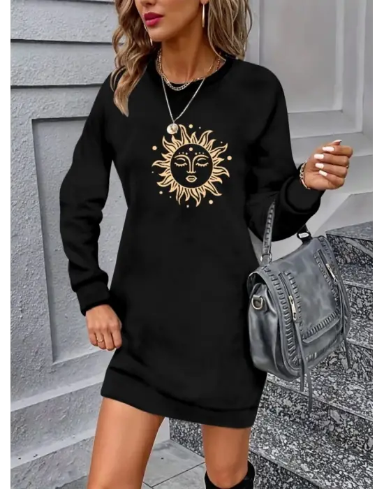 Omarı Yazın Klasik Tarzınıza Renk Katacak Uzun Kollu Elbise