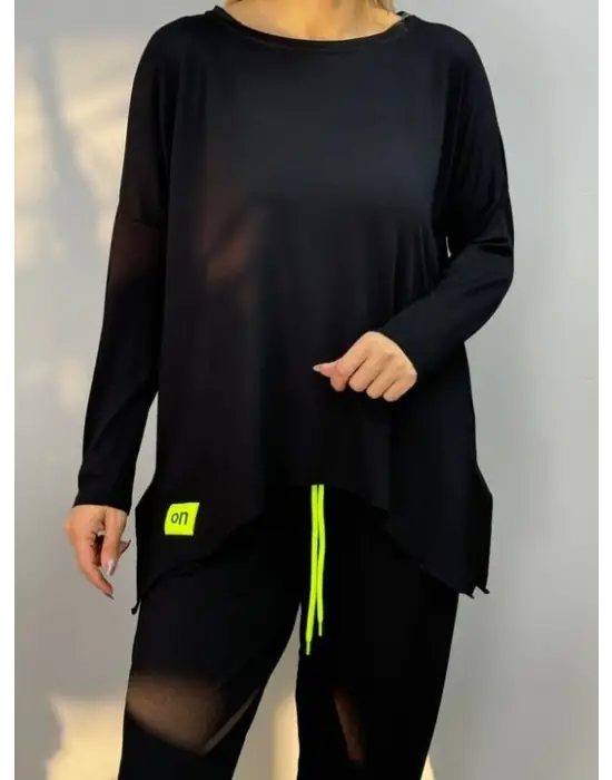 Kadın Iki Iplik Viskon Pamuk Kumaş Arma Detaylı Ikili Takım