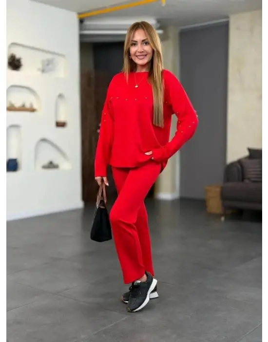 Kadın Inci Detay Modal Kumaş Ikili Takım