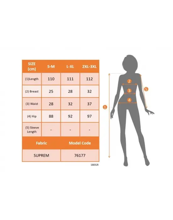 Omarı Desenli Uzun Süprem Elbise