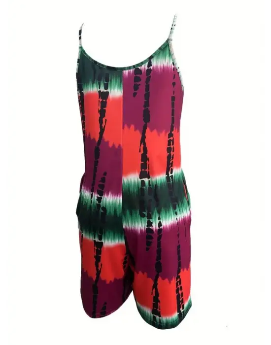 Kadın Ip Askılı Yuvarlak Yaka Cepli Kısa şort Süprem Takım