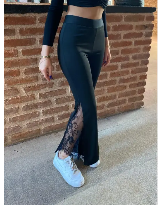 Kadın Ispanyol Paçadantel Detay Dalgıç Tayt