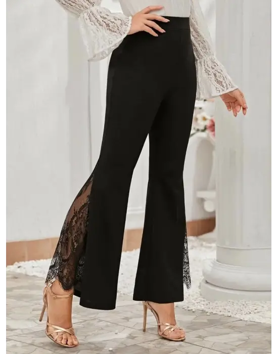 Kadın Ispanyol Paçadantel Detay Dalgıç Tayt