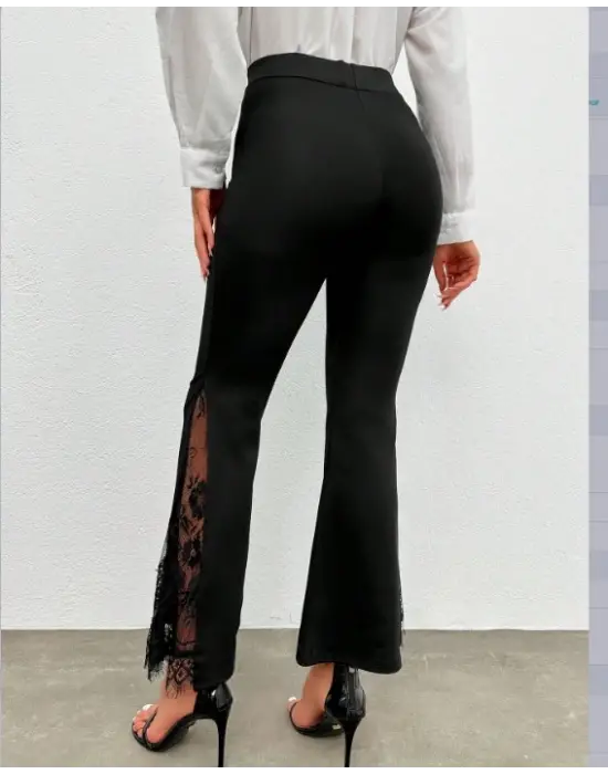 Kadın Ispanyol Paçadantel Detay Dalgıç Tayt