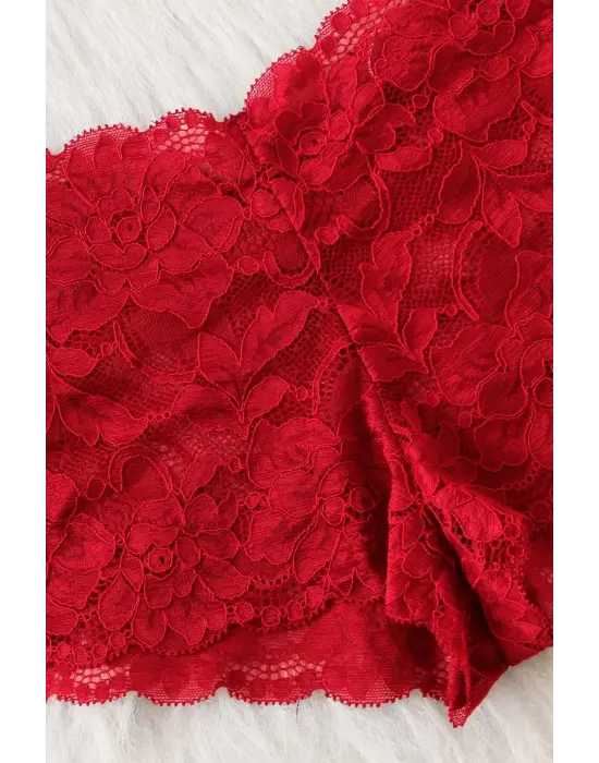 Omarı Etek Altı Görünmez Dantel Sütyen Külot Seti