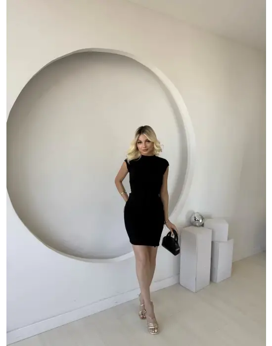 Omarı Rahat Kullanımlı Kadın Bisiklet Yaka Modal Elbise