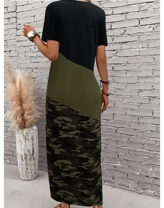 Omarı Yazın Keyfini Çıkarın: Renkli Maksi Viskon Elbise