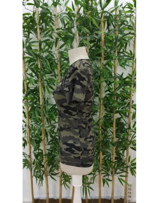 Kadın Kısa Kollu Bisiklet Yaka Dekolteli Süprem Bluz