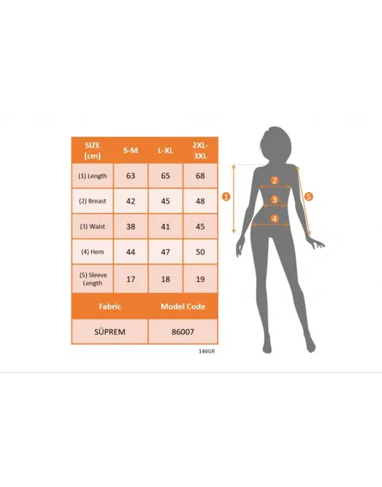 Kadın Kısa Kollu Bisiklet Yaka Dekolteli Süprem Bluz