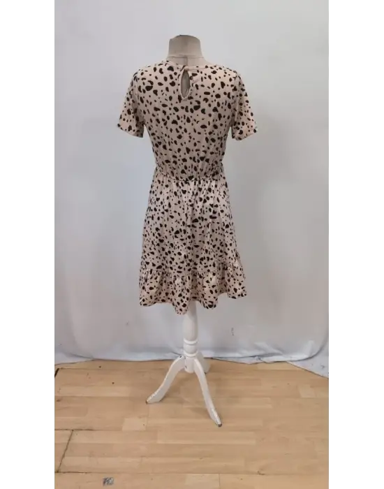 Omarı Desenli Süprem Elbise