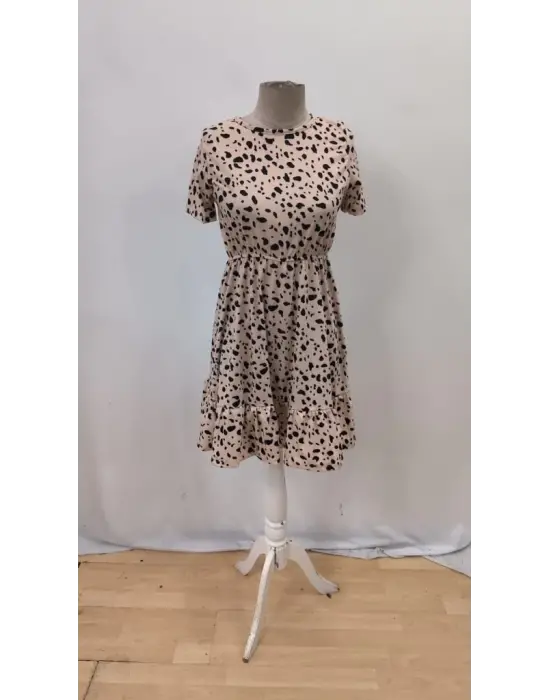 Omarı Desenli Süprem Elbise