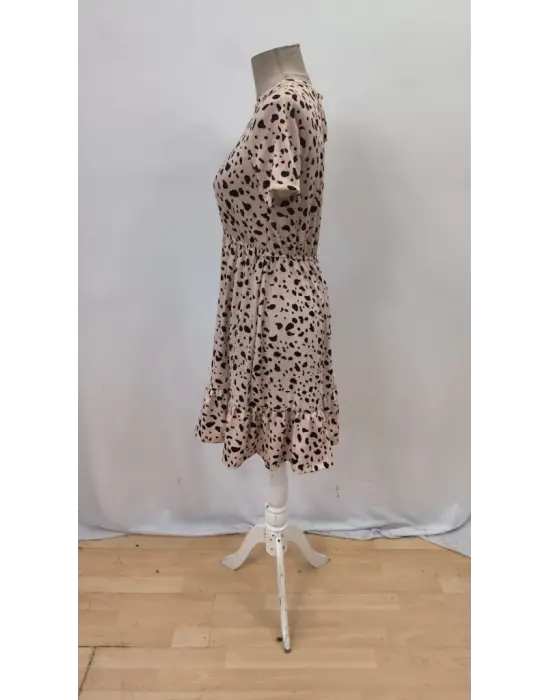 Omarı Desenli Süprem Elbise