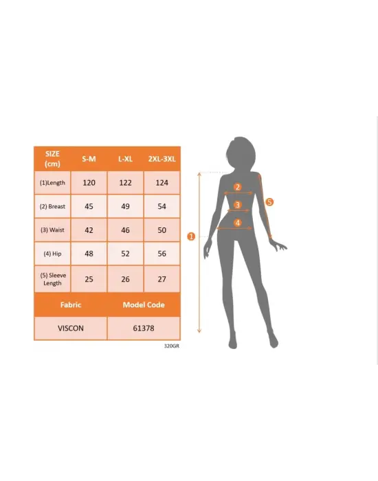 Omarı Yandan Yırtmaçlı Kadın Viskon Elbise