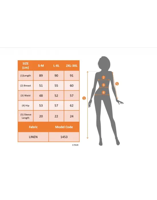 Kadın Kısa Kollu çentik Yaka çiçek Desenli Keten Elbise