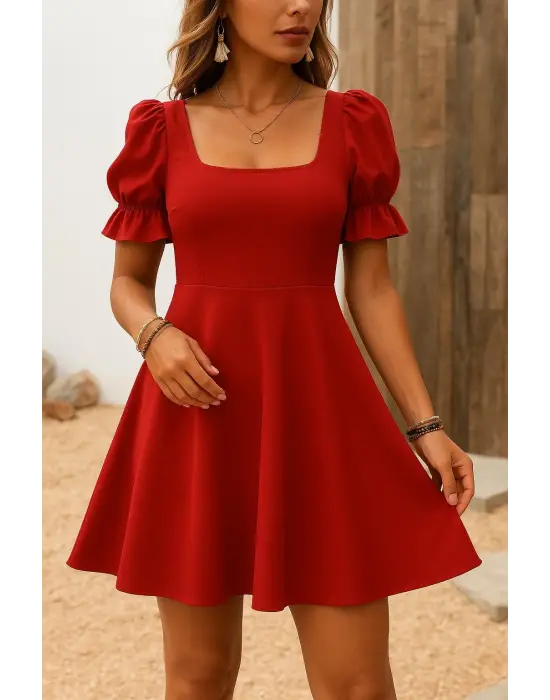 Omarı Şık ve Rahat Kadın Krep Elbise