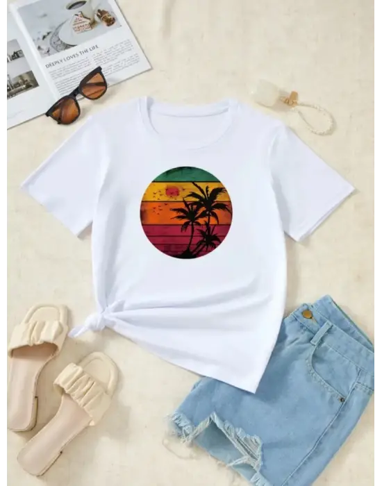 Omarı Yazın Tarzınızı Yansıtan Palmiye Desenli T-shirt