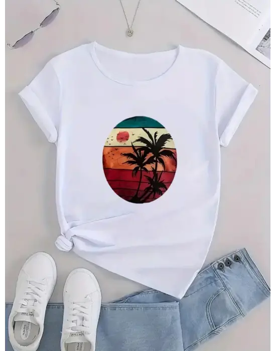 Omarı Yazın Tarzınızı Yansıtan Palmiye Desenli T-shirt